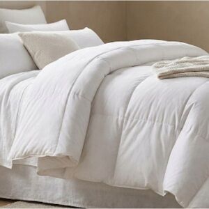 Ralph Lauren king goose down comforter white cotton shell
